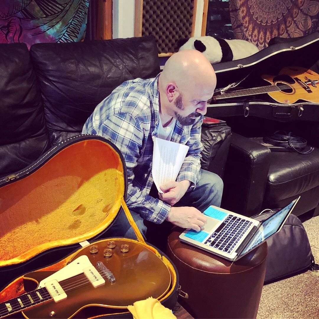 Artie Tobia recording in the studio