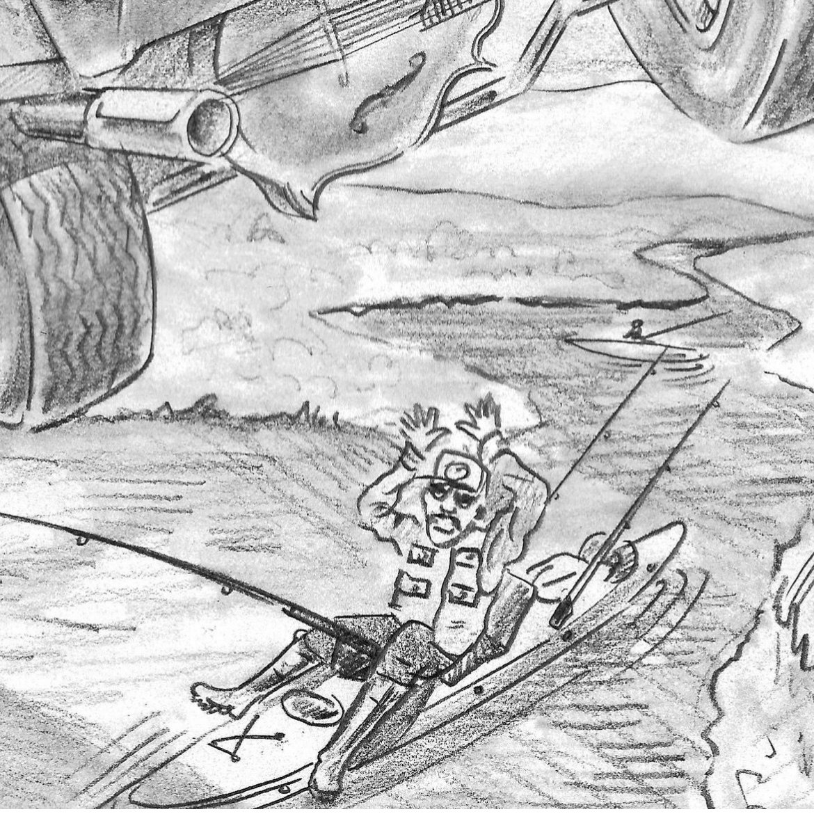 Billy Strings caricature — detail