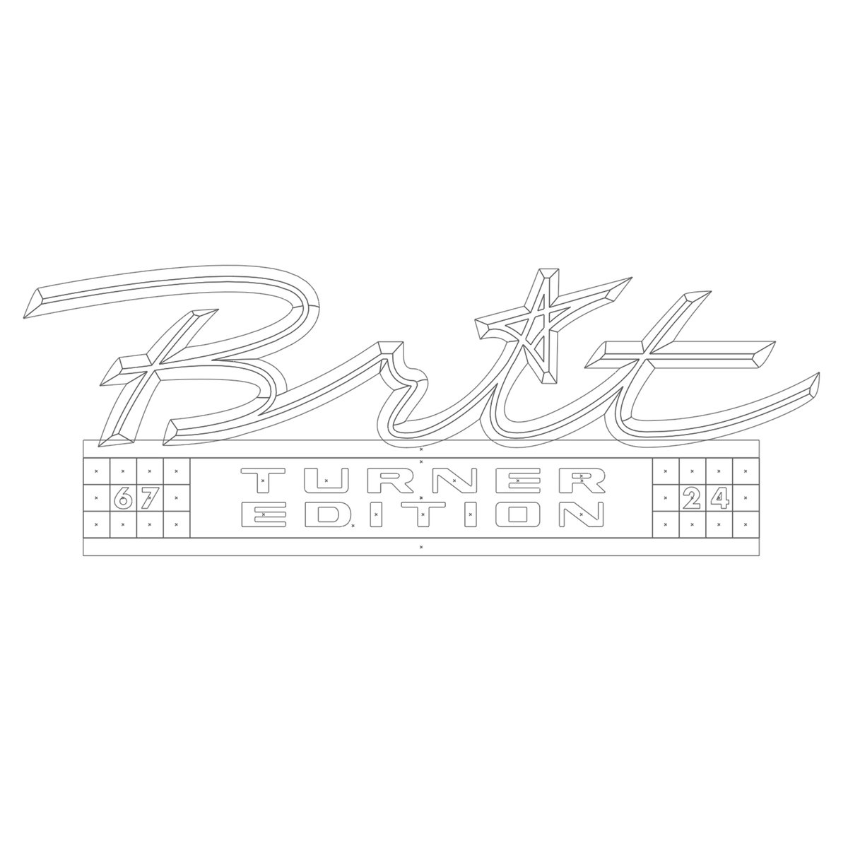 Brit Turner logo — vector outlines