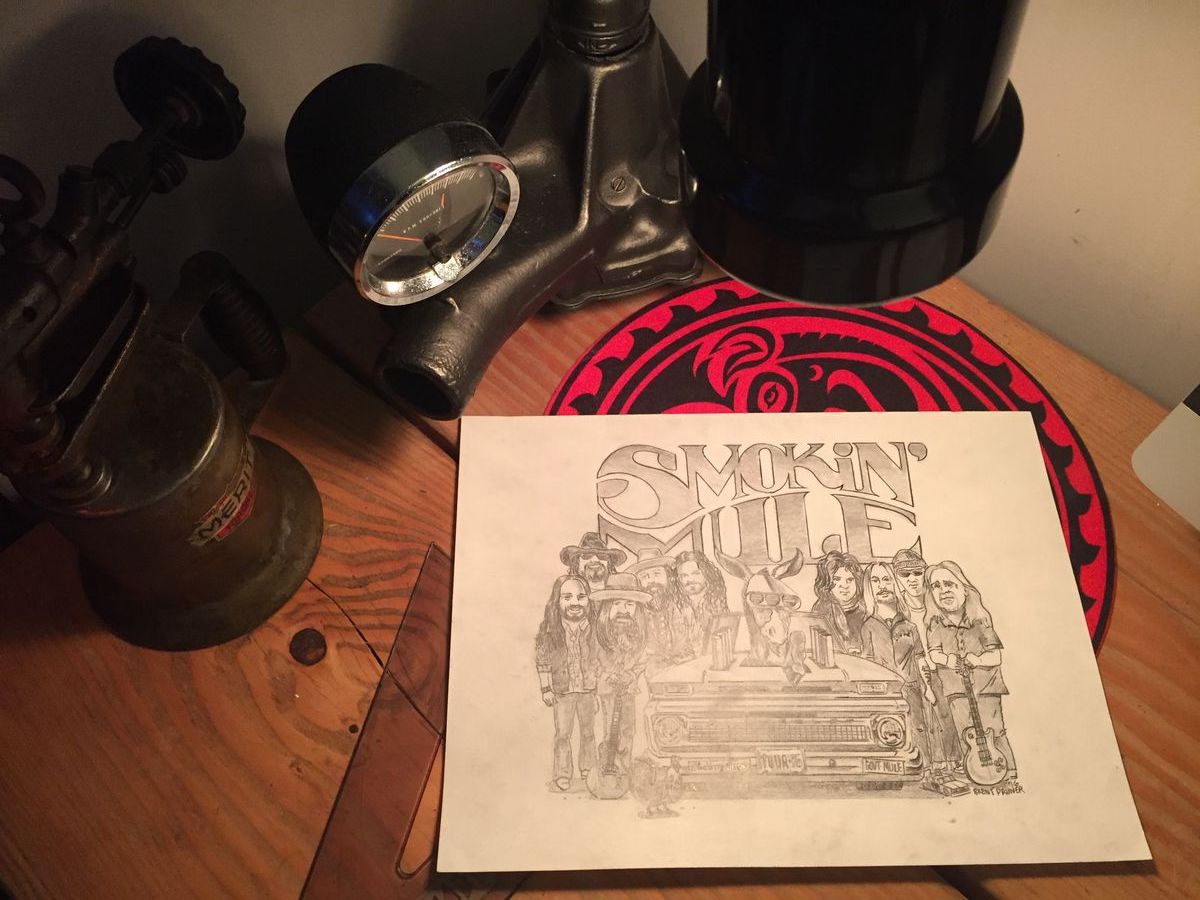 Smokin' Mule — sketch in progress