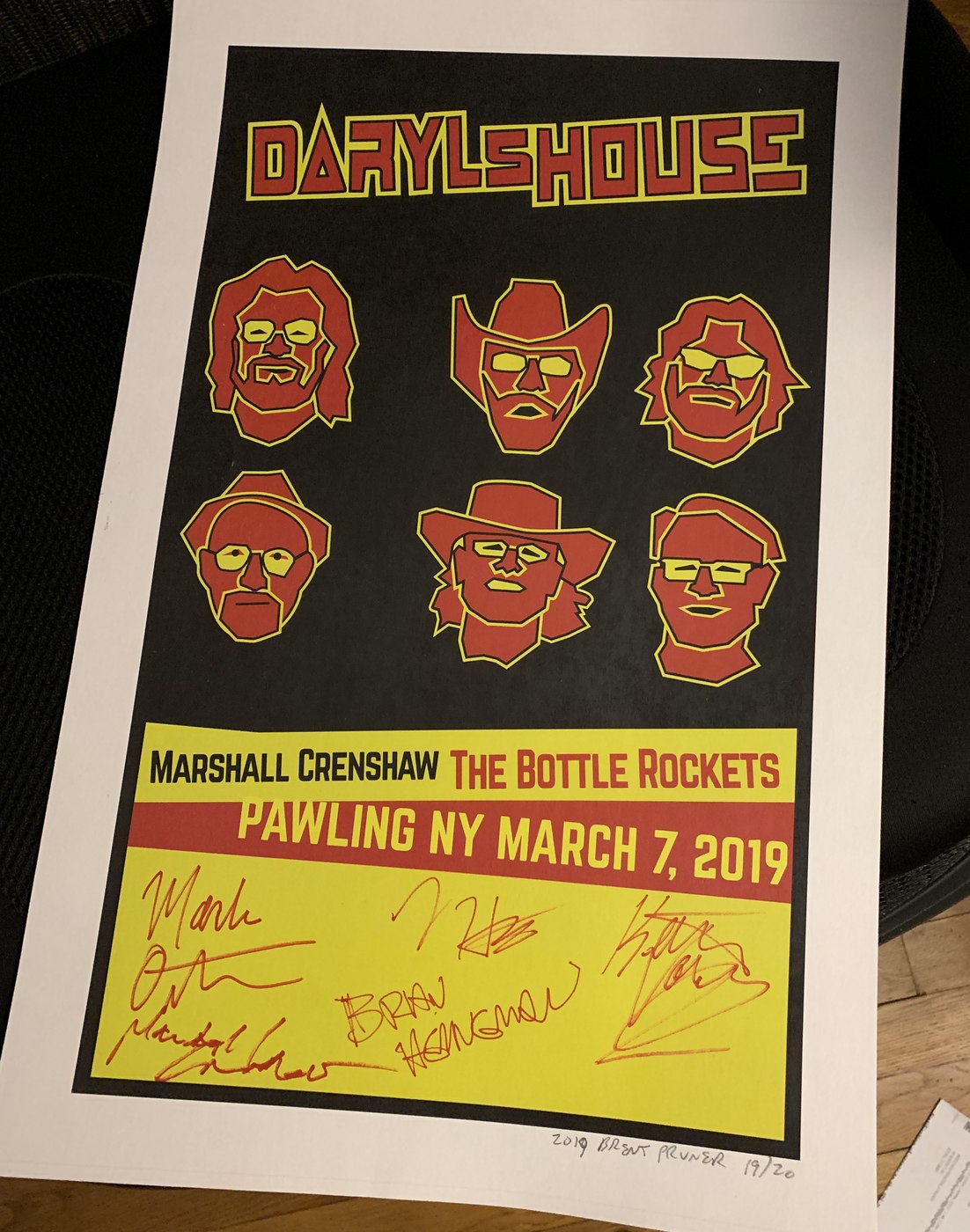Bottle Rockets gig poster, signed