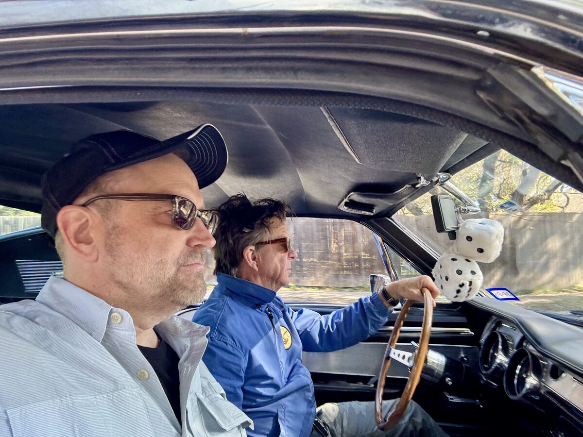 Chris Layton and Brent Pruner riding in the G.T. 350