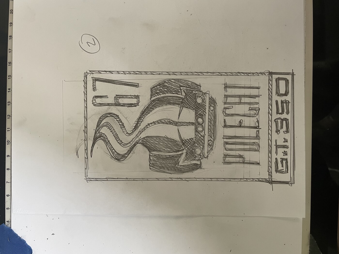 Polecat badge — concept sketch 2