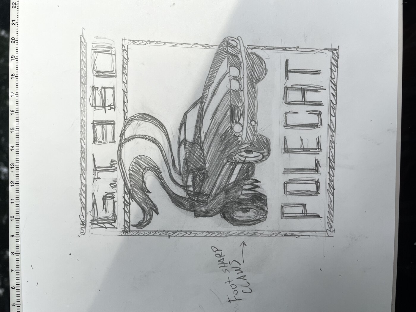 Polecat badge — concept sketch 3