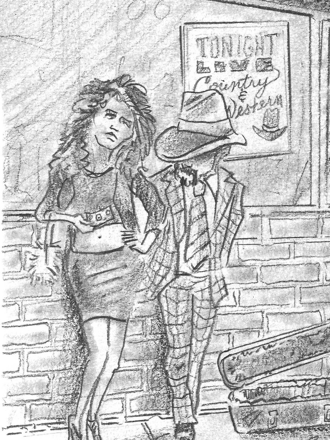 John Hiatt caricature — detail