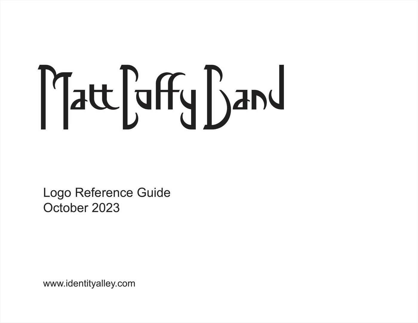 Matt Coffy Band logo reference guide — page 1