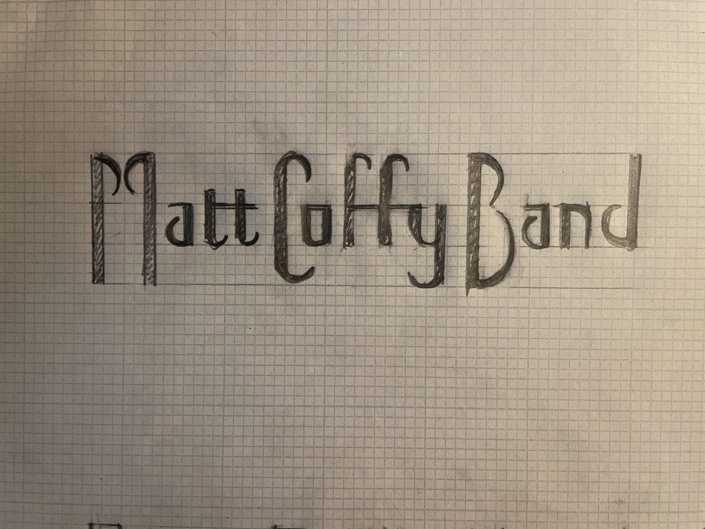 Matt Coffy Band — refined wordmark sketch