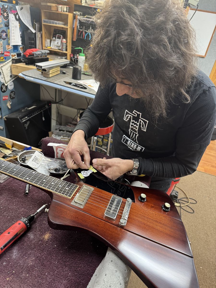 Chris with the T-Bird III build and logo